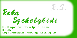 reka szekelyhidi business card