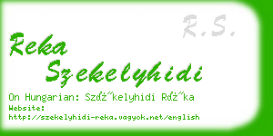 reka szekelyhidi business card